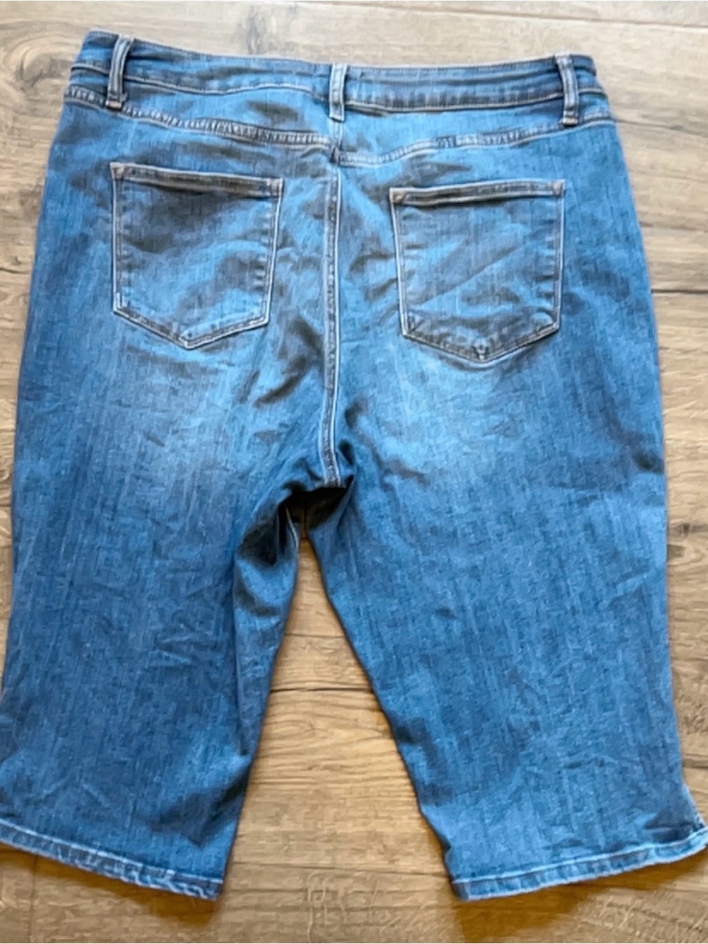 Sonoma Medium Blue Denim Jean Shorts - Classic Five-Pocket - Picture 6 of 7